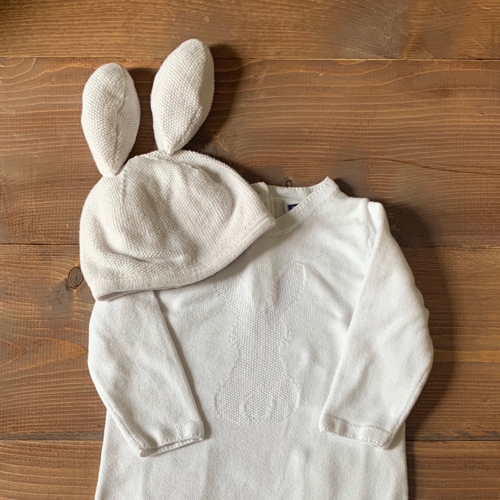 Janie and Jack Bunny Sweater one piece 6-12 months